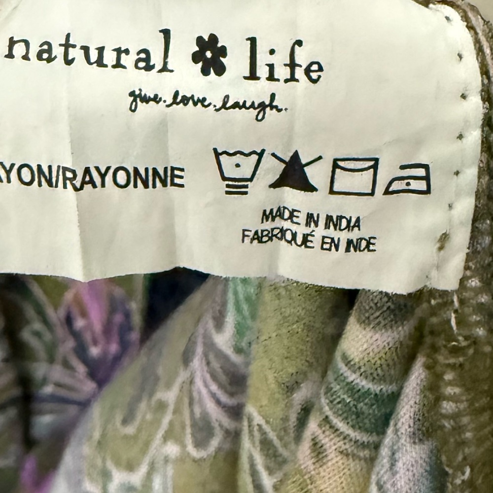 Natural life, Ella, green, blue, purple, yellow floral, sleeveless maxi dress S - Picture 6 of 8